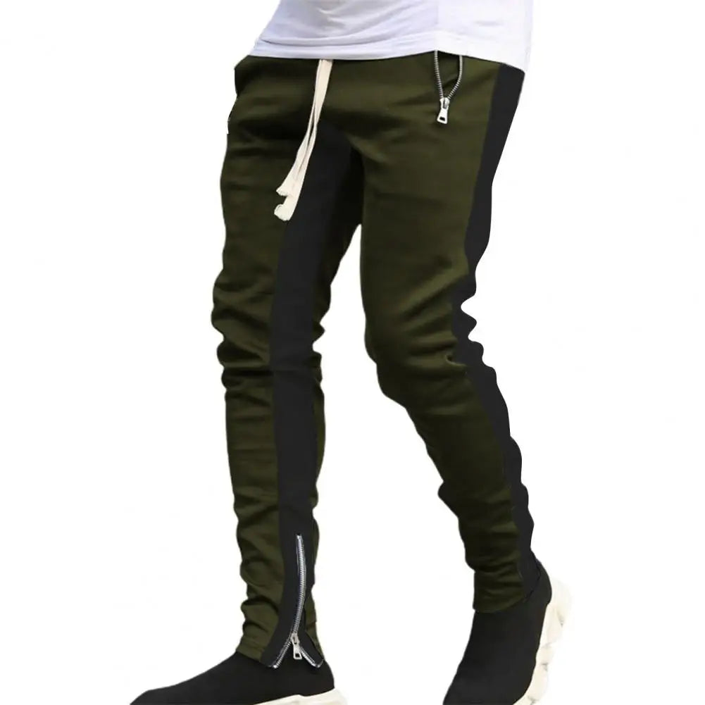 Pantalon de Survêtement Homme — Skinny | Taille Élastique & Cordon | Fermeture Éclair Latérale | Style Hip Hop | 5 Coloris | M–2XL