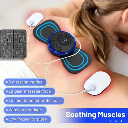 Masseur de cou EMS, stimulateur musculaire électrique, autocollant Cervical, Patch de Massage, coussinets d'impulsions basse fréquence, soulagement de la douleur corporelle