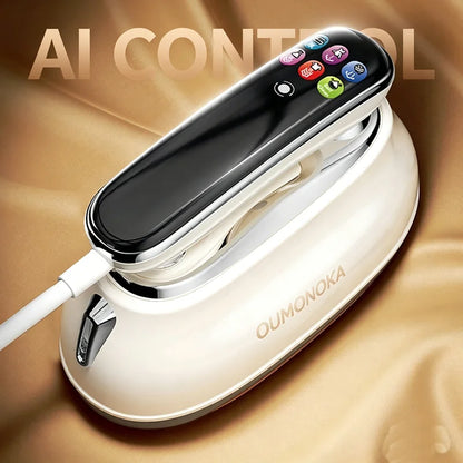 Fer à Vapeur Portable 2-en-1 IA — Défroisseur Intelligent Tactile, 6 Modes & Chauffe en 20s