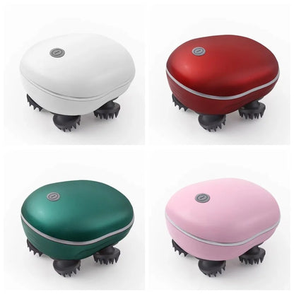 Electric Head Massager Muscle Scalp Relax Kneading Rechargeable Scalp Massager Vibration Head Massage Machine Gift