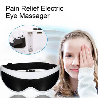 Electric Eye Massager, Eye Vision Improvement, Migraine, Forehead, Eye Care Glasses, Wireless Massage, Vibration, Health Care