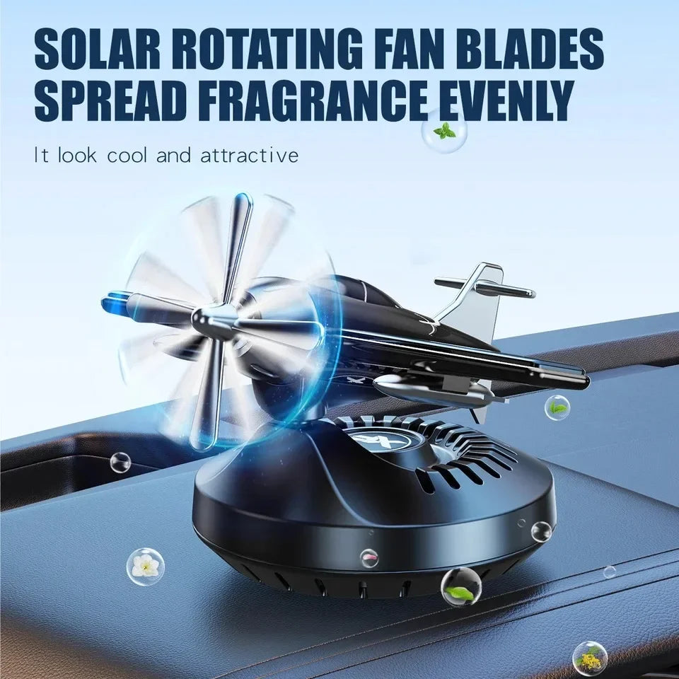 Nouveau désodorisant solaire pour voiture, hélicoptère, ornements de voiture, accessoires de décoration, hélice rotative, diffuseur de parfum aromatisant automatique