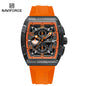 Montre Quartz Sport Homme NAVIFORCE NF8052 — Grand Cadran 44 mm, Chronographe, Aiguilles Lumineuses, Bracelet Silicone, 13 Coloris | TechNova X