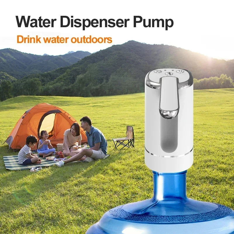 Pompe à Eau Électrique Pliable Rechargeable USB — 1200mAh, Matériau Alimentaire & 1 Semaine d'Autonomie