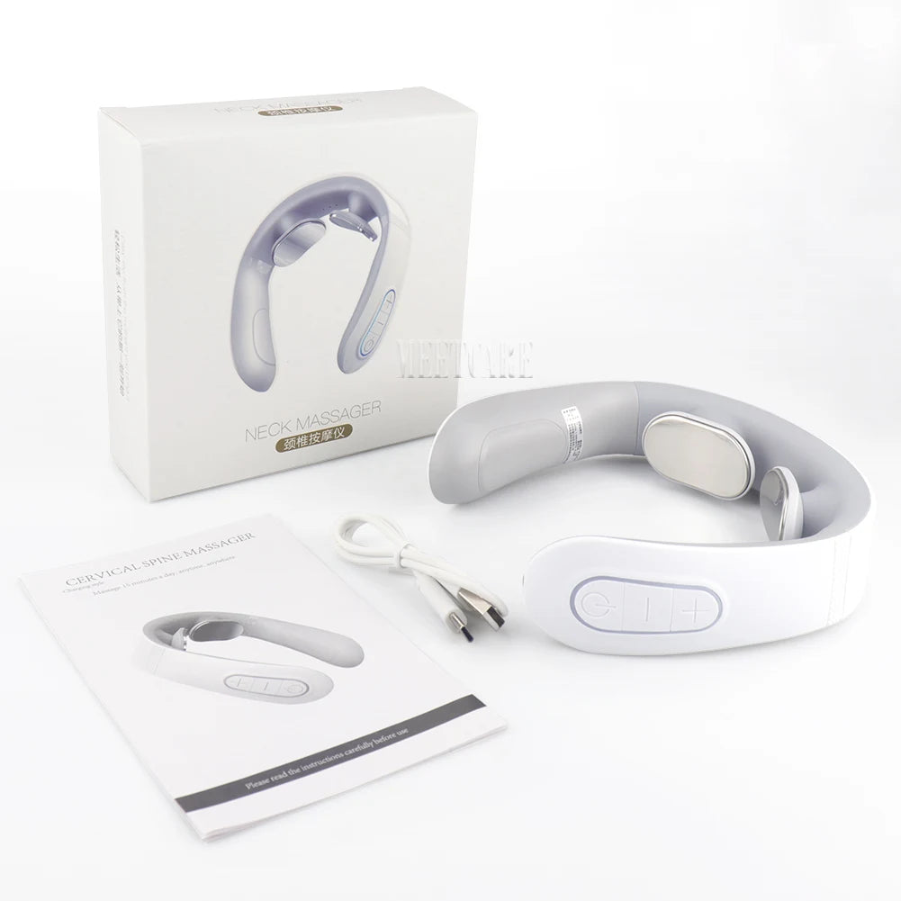 Masseur intelligent électrique TENS EMS pour le dos et le cou, 4 modes, pour la relaxation musculaire et la santé, outil de massage des épaules et cervicales