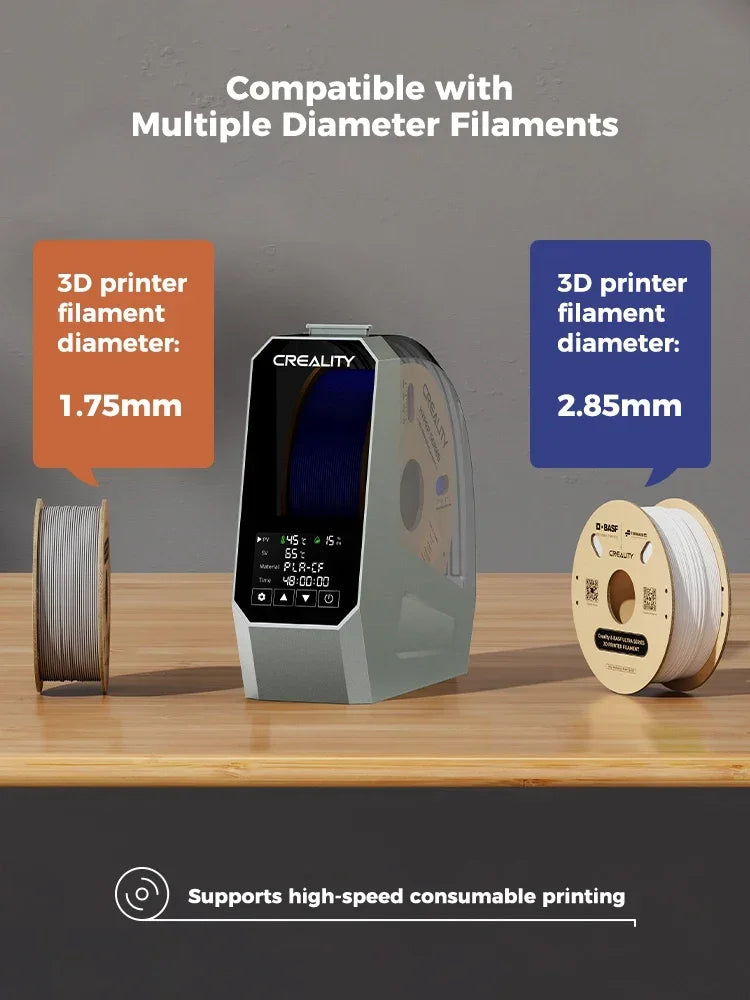 Séchoir à filament Creality pour imprimante 3D, récipient de séchage de filament avec 360 °   Chauffage, filament amélioré, dépôt, support de stockage