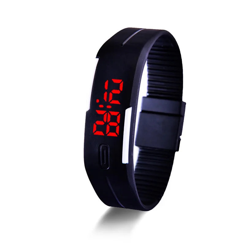 Montre Digitale LED MOONBIFFY DW4805 — Écran Tactile, Bracelet Silicone, Style Sport Unisexe