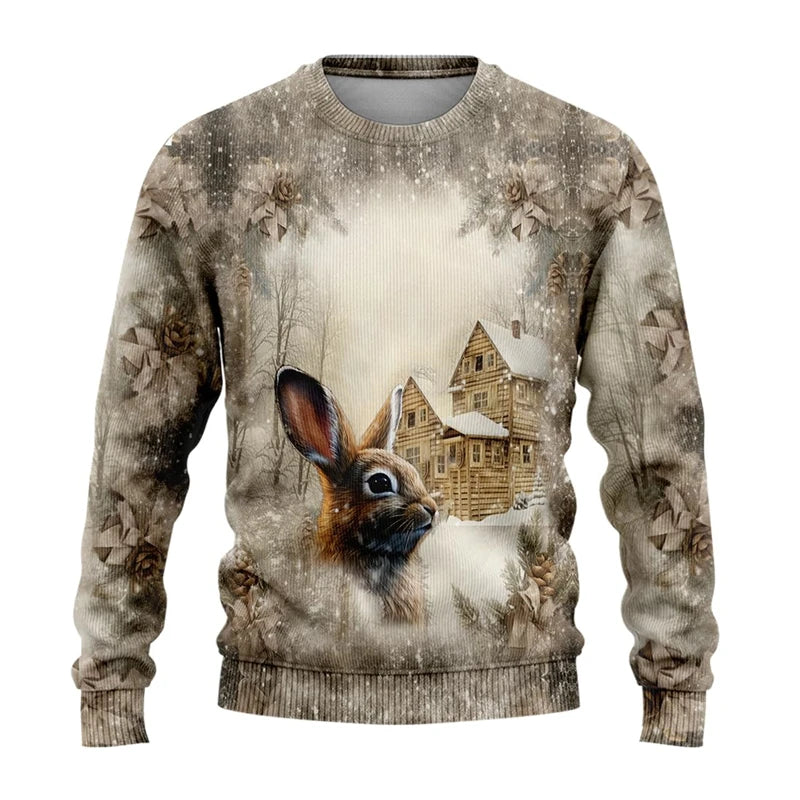 Sweat-shirt Unisexe Imprimé 3D — Style Harajuku & Y2K | Animaux de Ferme | Col Rond | Adulte & Enfant | 11 Coloris