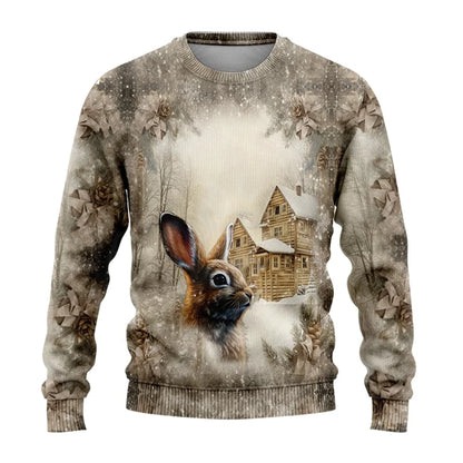 Sweat-shirt Unisexe Imprimé 3D — Style Harajuku & Y2K | Animaux de Ferme | Col Rond | Adulte & Enfant | 11 Coloris