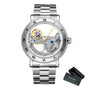 Montre Mécanique Automatique Squelette FORSINING FS134 — Aiguilles Lumineuses, Bracelet Cuir ou Acier