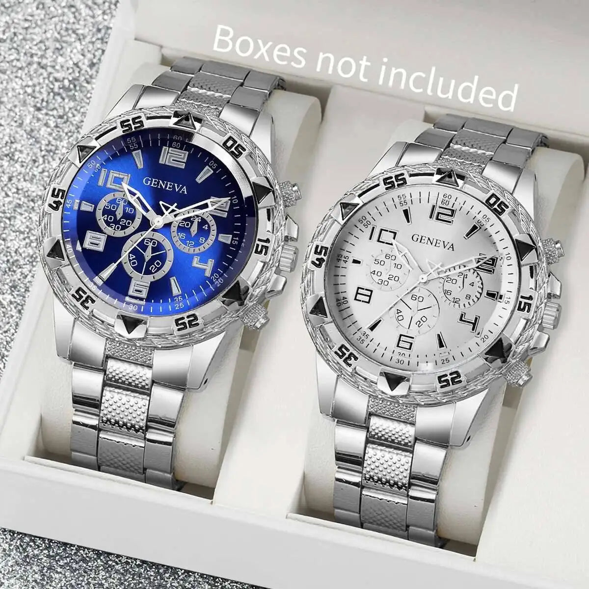 Lot 2 Montres Quartz Homme Business — Grand Cadran 45 mm, Boîtier Alliage, Chiffres Arabes, 4 Styles | TechNova X