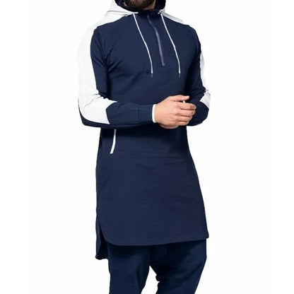 Sweat Zippé Homme Col Rond — Coupe Large, Manches Longues | Printemps-Automne