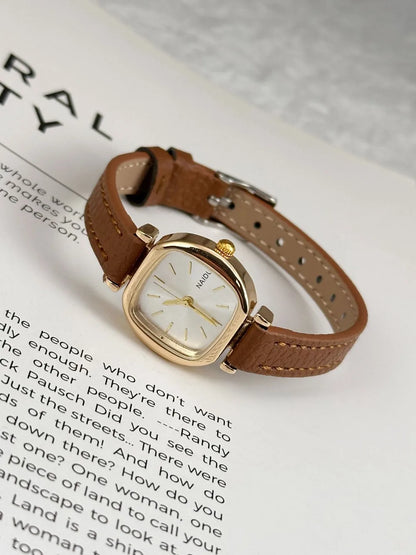 Montre Femme Quartz Petit Cadran zkceenier SN250233 — Bracelet Cuir, Style Mode Étudiant, 6 Coloris