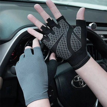1 paire de gants de cyclisme d'été sans doigts Fitness pêche femmes hommes printemps gymnase respirant antidérapant Yoga élastique gants de vélo