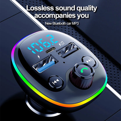 PD 18W transmetteur FM sans fil Bluetooth 5.0 Kit mains libres pour voiture double USB chargeur rapide modulateur Radio lecteur MP3 Support carte TF