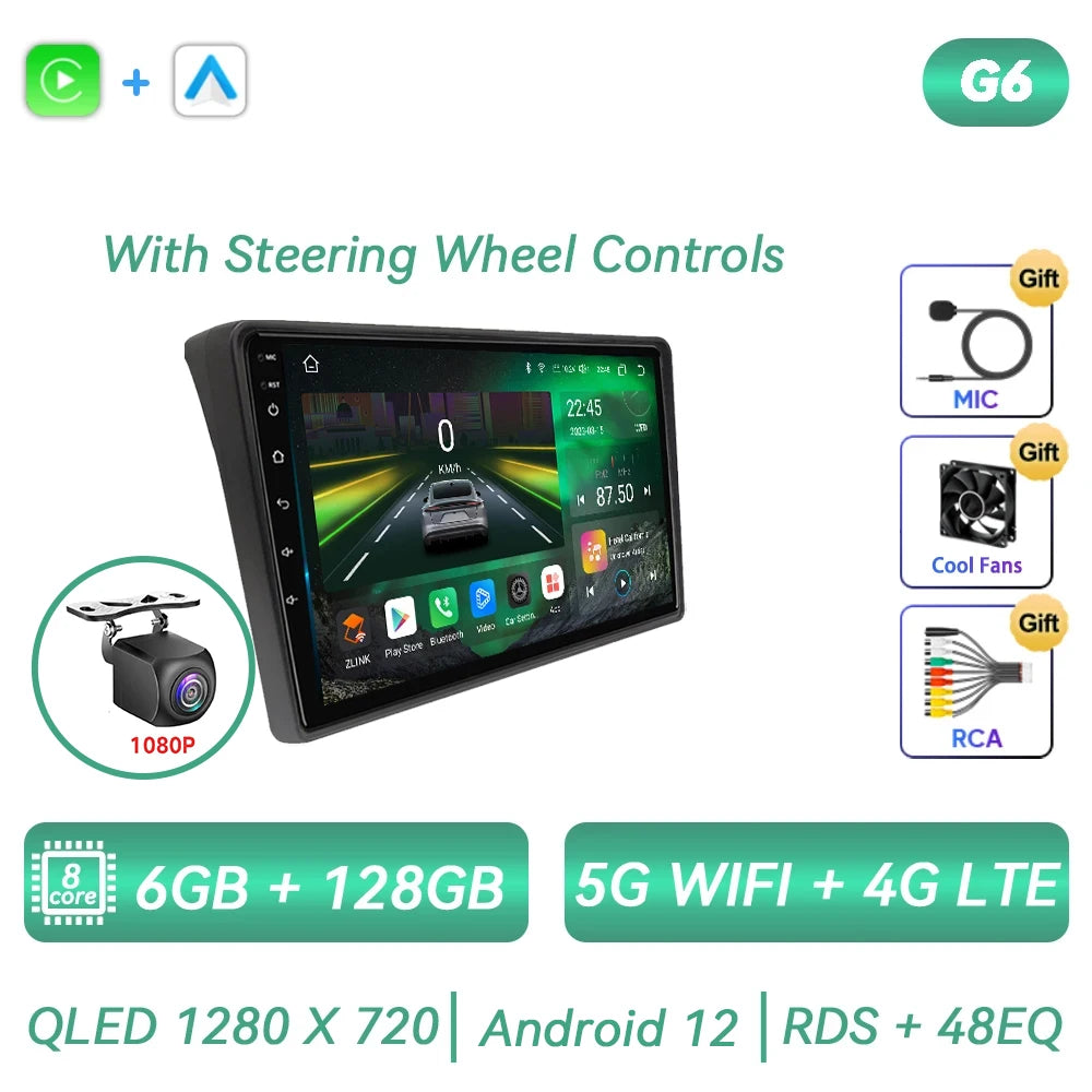 Autoradio Android avec Écran Tactile, Navigation GPS, Carplay, Lecteur de Limitation, pour Voiture Fiat Ducato, KIT Boxer, Crystal en Jumper 2 (2006 2007 2008 2009 2010 2011 2012 2013 2014 2015 2016 2017 2018 2021)