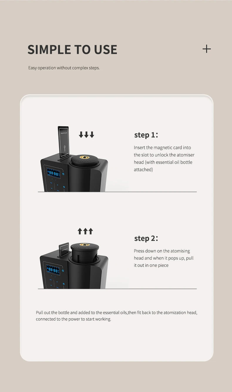 Diffuseur de Parfum Professionnel Bluetooth 200ml — Contrôle App, 300-500m³ & Alliage d'Aluminium