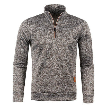 Pull Col Roulé Homme — Demi-Fermeture Éclair | Polyester Tricoté | Couleur Unie | Printemps Automne | 6 Coloris | M à 4XL