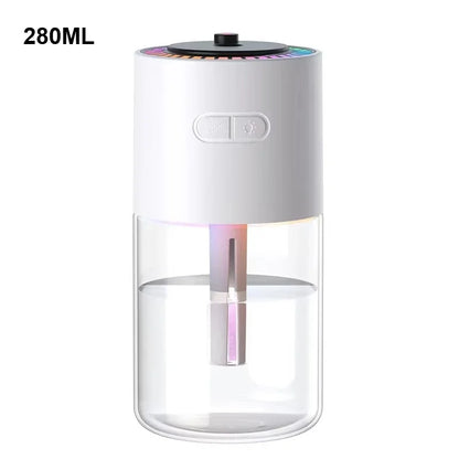 Humidificateur Projection Ciel Étoilé 280ml — LED Multimode, 2 Modes de Brume & USB 5V
