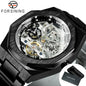 Montre Mécanique Automatique Homme FORSINING FS100 — Squelette Lumineux, Acier Inoxydable, Verre Hardlex, 6 Coloris | TechNova X