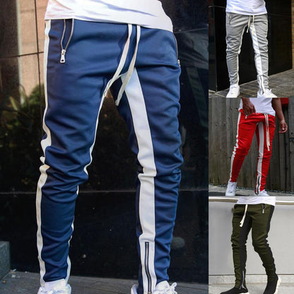 Viser de survêtement skinny pour hommes, pantalons de jogging à fermeture éclair latérale, survêtements Hip Hop Sportedly, pantalons de sport FJpouvez-vous ms, proximité Wstring