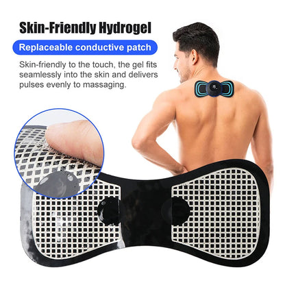 EMS Electric Neck Massager, Muscle Stimulation Instrument, back, neck and calf patches, joint pain, low-frequency massager