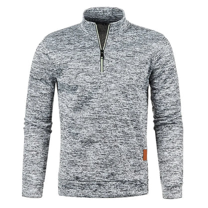 Pull Col Roulé Homme — Demi-Fermeture Éclair | Polyester Tricoté | Couleur Unie | Printemps Automne | 6 Coloris | M à 4XL