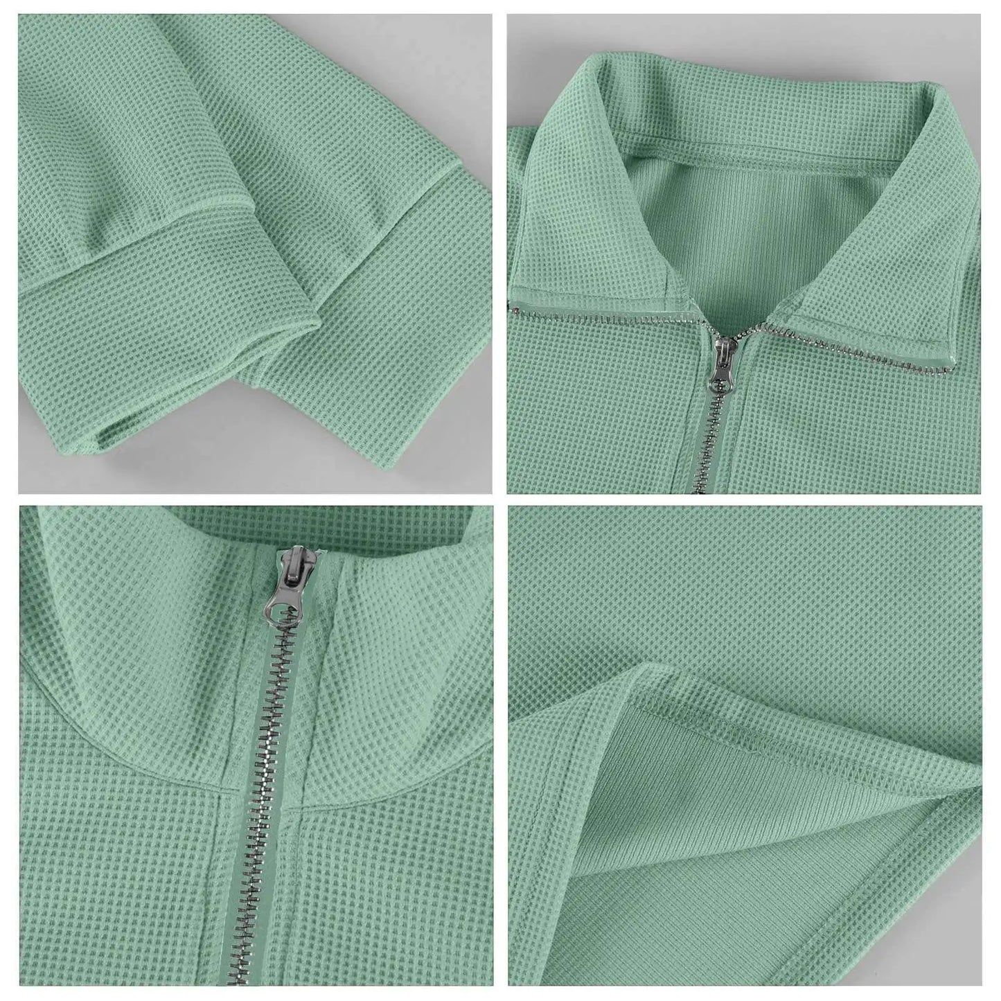 Sweat Col Polo Homme — Manches Longues, Fermeture Éclair, Coupe Ample | Automne-Hiver