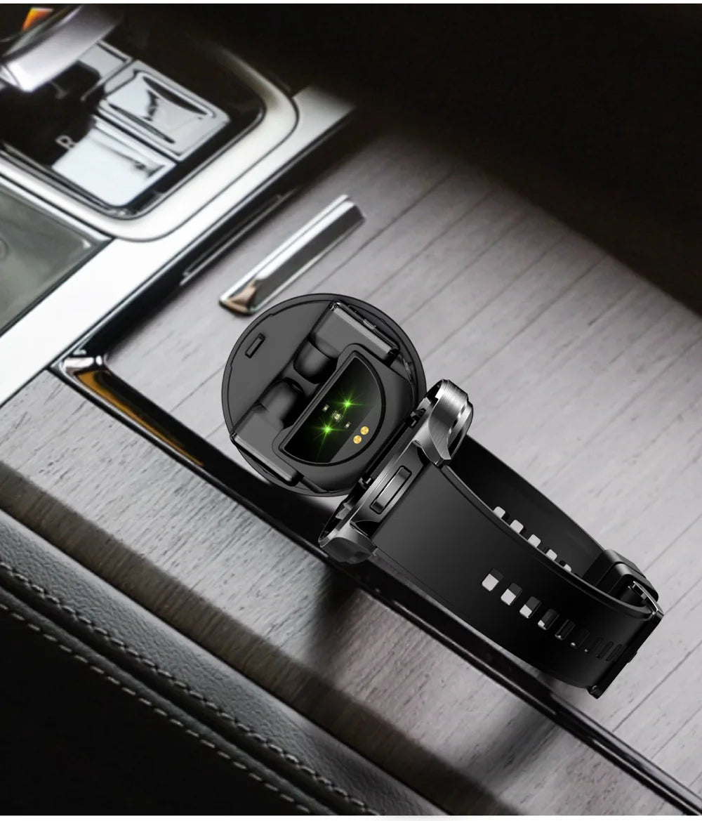 Montre Connectée 2-en-1 avec Écouteurs TWS Intégrés — Écran 1,39", IP67, BT 5.0, Suivi Santé Complet, 3 Coloris | TechNova X