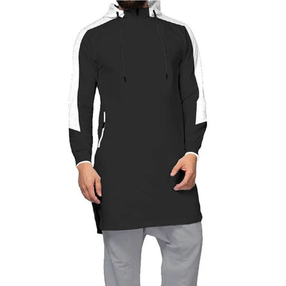 Sweat Zippé Homme Col Rond — Coupe Large, Manches Longues | Printemps-Automne