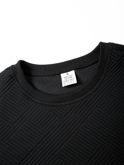 Sweat-shirt à col ras du cou pour homme, vêtement de sport chaud, basique, pour l'extérieur, décontracté, sans capuche, printemps-automne