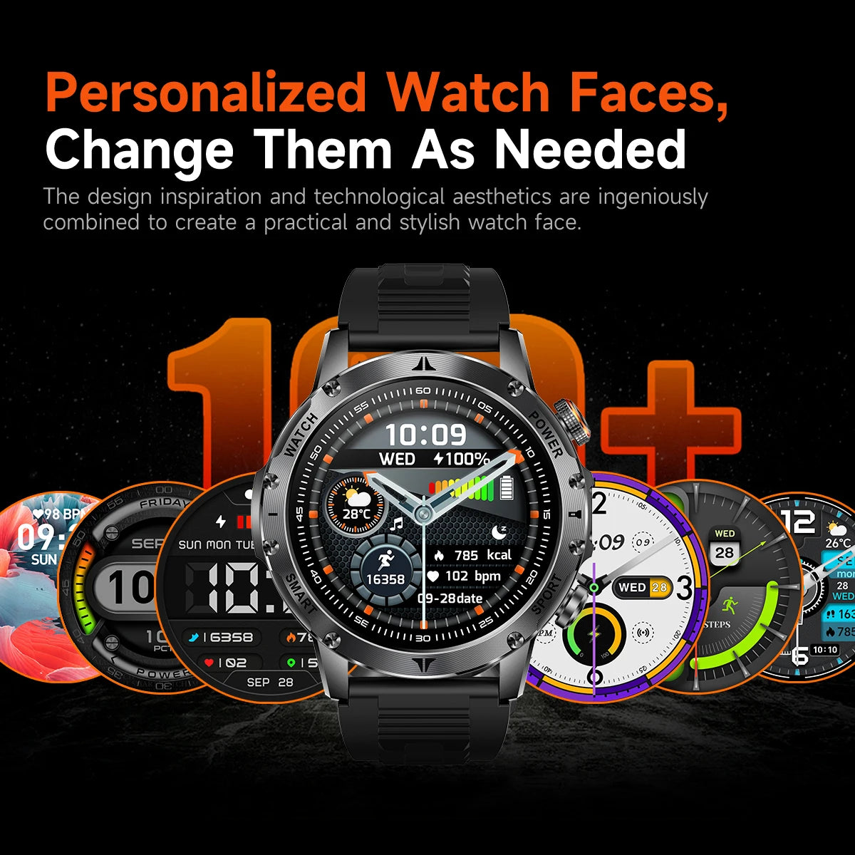 Militaire 1000mAh grande batterie montre intelligente numérique Bluetooth appel sport Smartwatch électronique montres pour homme Android 2026 nouveau