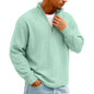 Sweat Col Polo Homme — Manches Longues, Fermeture Éclair, Coupe Ample | Automne-Hiver