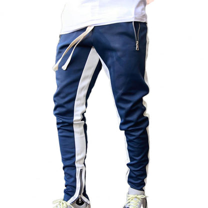 Viser de survêtement skinny pour hommes, pantalons de jogging à fermeture éclair latérale, survêtements Hip Hop Sportedly, pantalons de sport FJpouvez-vous ms, proximité Wstring
