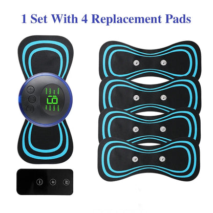 EMS Cervical Spine Massager, Mini Electric Low-Pulse TENS Neck Massager, Neck Back Body Muscle Stimulator, Arm Leg Relaxation Pads
