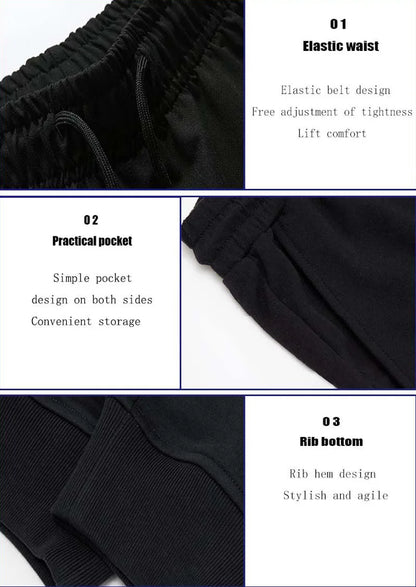 Pantalon Jogging Homme — Coupe Droite & Ample | Cordon de Serrage | Respirant | 4 Saisons | 3 Coloris | S à XXXL