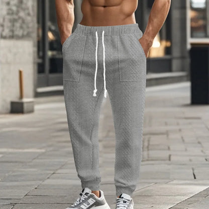 Pantalon de Jogging Homme Couleur Unie — Style Américain | Coupe Ample | Cordon de Serrage | Poches | 5 Coloris | S–XXXL