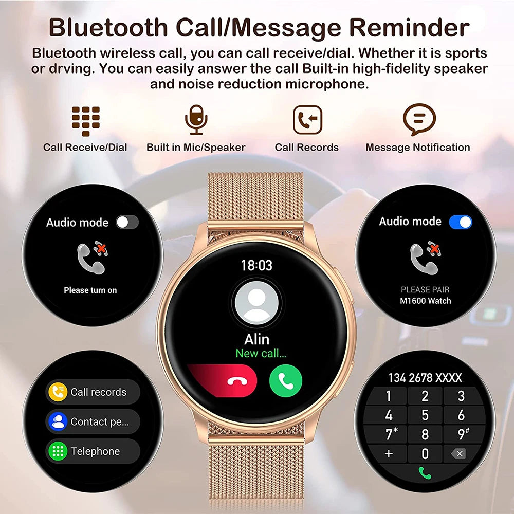 MEVADEN-Montre intelligente d'appel Bluetooth pour hommes et femmes, montres à cadran personnalisé, tracker de fitness sportif, fréquence cardiaque, Android IOS, Y22