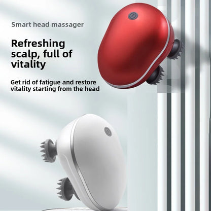 Electric Head Massager Muscle Scalp Relax Kneading Rechargeable Scalp Massager Vibration Head Massage Machine Gift