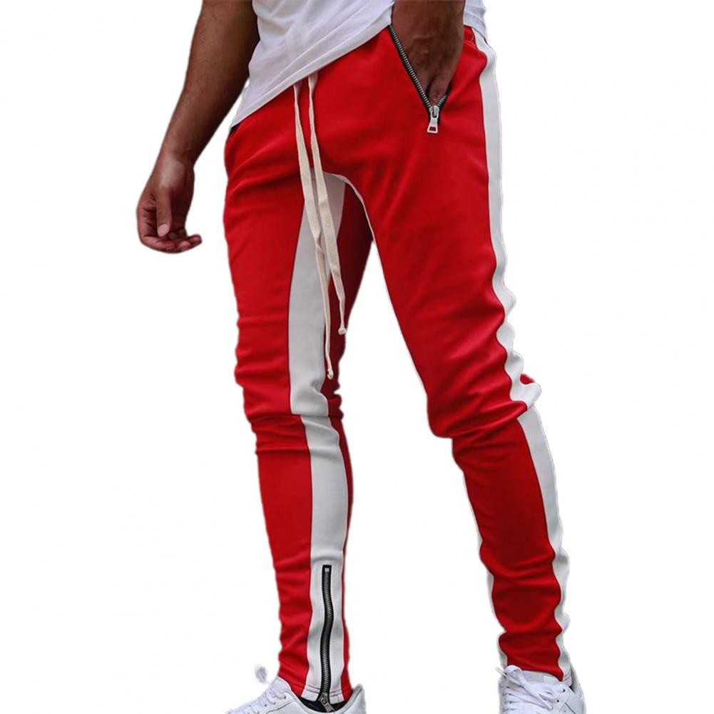Viser de survêtement skinny pour hommes, pantalons de jogging à fermeture éclair latérale, survêtements Hip Hop Sportedly, pantalons de sport FJpouvez-vous ms, proximité Wstring