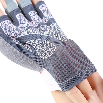 1 paire de gants de cyclisme d'été sans doigts Fitness pêche femmes hommes printemps gymnase respirant antidérapant Yoga élastique gants de vélo