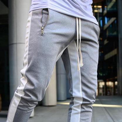 Pantalon de Survêtement Homme — Skinny | Taille Élastique & Cordon | Fermeture Éclair Latérale | Style Hip Hop | 5 Coloris | M–2XL