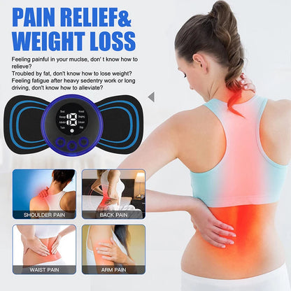 EMS Electric Neck Massager, Muscle Stimulation Instrument, back, neck and calf patches, joint pain, low-frequency massager