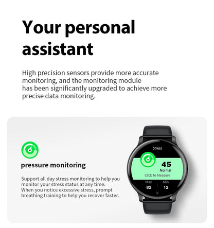 Smartwatch LIGE 2025 — Bluetooth 5.3, Écran 1,39", Santé 24h, IP68