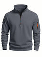 Sweat-Shirt Homme Demi-Zip Col Haut — Sport Décontracté, Coupe-Vent | Automne-Hiver
