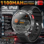 Smartwatch GUHUAVMI HT33 — AMOLED Saphir 1,7", Batterie 1100mAh, 100+ Sports, IP68