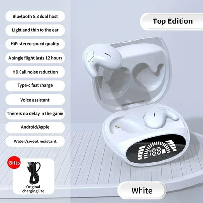 Premium TWS Bluetooth Wireless Sports Earphones Dual Ear Sleep In-Ear Md538 Mini Painless Call Noise Cancellation Slim Headset