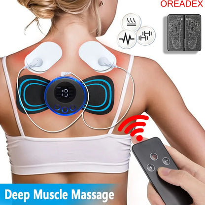 Masseur de cou EMS, stimulateur musculaire électrique, autocollant Cervical, Patch de Massage, coussinets d'impulsions basse fréquence, soulagement de la douleur corporelle