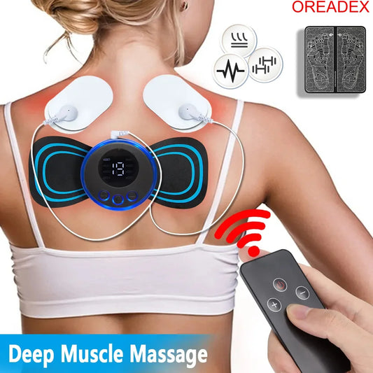 Masseur de cou EMS, stimulateur musculaire électrique, autocollant Cervical, Patch de Massage, coussinets d'impulsions basse fréquence, soulagement de la douleur corporelle