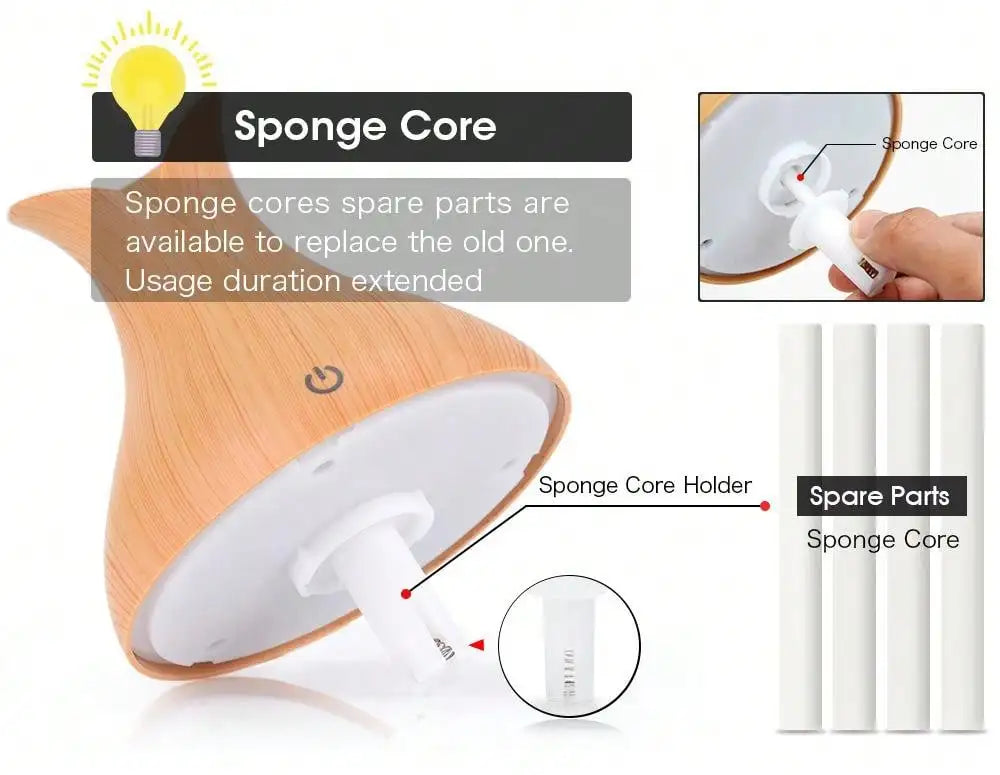 Humidificateur Diffuseur USB 200ml — Brume Fine, Huiles Essentielles & Veilleuse LED